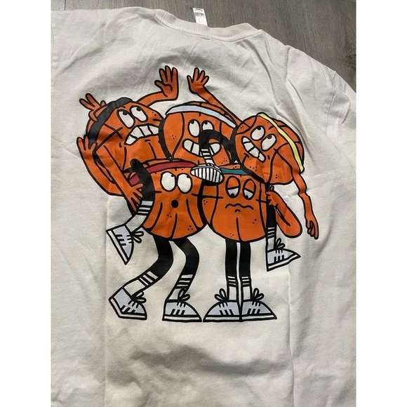 Adidas Mens Basketball STRIPE CREW Short Sleeve Graphic T Shirt Sz M Rare NBA - Picture 4 of 7